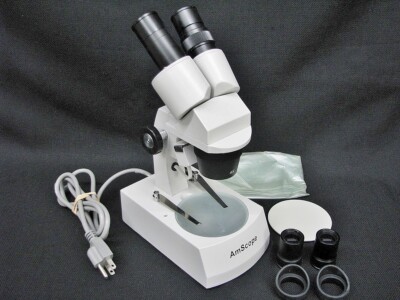 New AmScope 10X-20X Binocular Stereo Microscope with Halogen Light