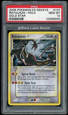 2005 Pokémon Gold Star Rayquaza EX Deoxys Holo #107 - PSA 10 2005 Pokémon Gold Star Rayquaza EX Deoxys Holo #107 - PSA 10