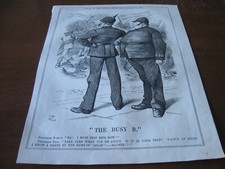 1874 Original POLITICAL CARTOON - SPANISH REBELLION Carlism GREAT BRITAIN