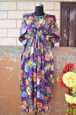 Floral Print Kaftan Women Wear Maxi Dress Bohemian Kimono Dress Beach Wear Gown