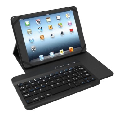 Universal Bluetooth Portfolio Keyboard Tablet Case (9-10  Tablets)