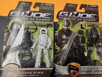 GI Joe The Rise of Cobra Snake Eyes [City Strike] &[Artic Asssult