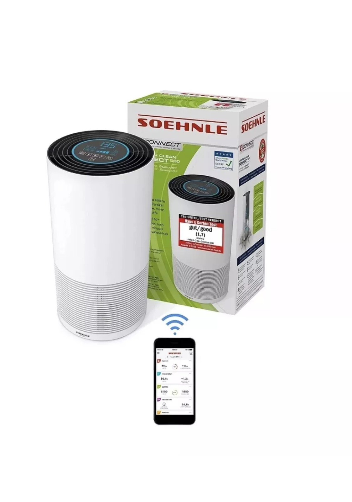 Soehnle Airfresh Clean Connect 500 purificatore d'aria Bluetooth