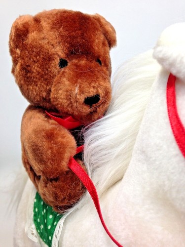 Dakin Christmas Rockers Rocking Horse and Teddy Bear Stuffed Animals 12" -1984 - Picture 4 of 12