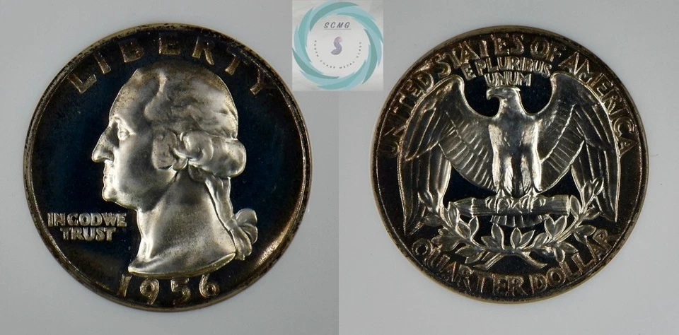 1956 Washington Quarter NGC PF 69 CAMEO - Toned & Frosted Near Perfect - Image 4 of 4