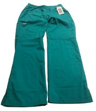 Cherokee Green Women's Elastic Waist Cargo Pocket Scrub Pant Small