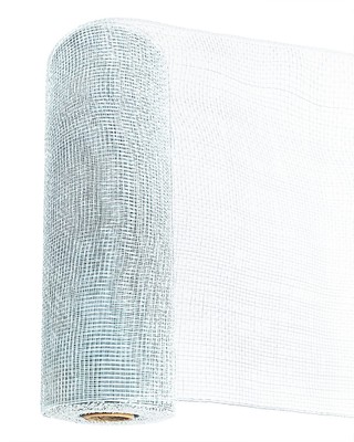 Mesh Ribbon Deco Mesh 10 inch x10 Yard Silver