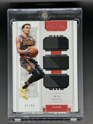 2018-19 Trae Young Panini National Treasures Game Worn Materials Rookie RC /99 