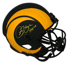 ISAAC BRUCE AUTOGRAPHED ST LOUIS RAMS ECLIPSE SPEED FULL SIZE HELMET W/ HOF 20
