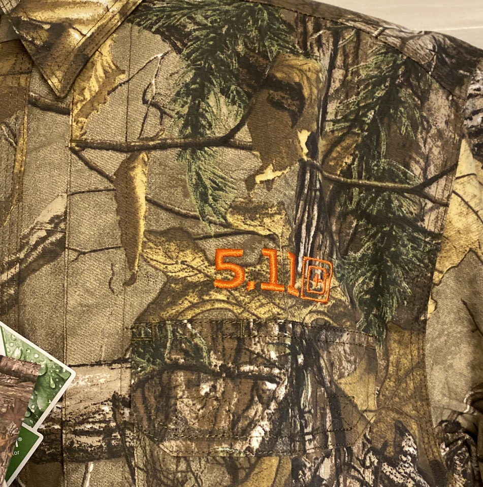 Men's 5.11 Tactical Shirt - Realtree Camo - Taclite Short Sleeve Shirt - Medium - Image 4 of 4