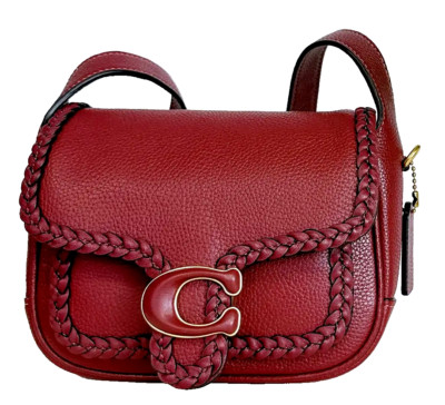 Coach CJ837 Tabby Messenger Wine Handbag Crossbody Women's Bag Leather NEW
