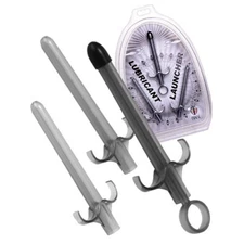 Trinity Vibes Lubricant Launcher - Grey 3PK - Lube Applicator Injector Shooter