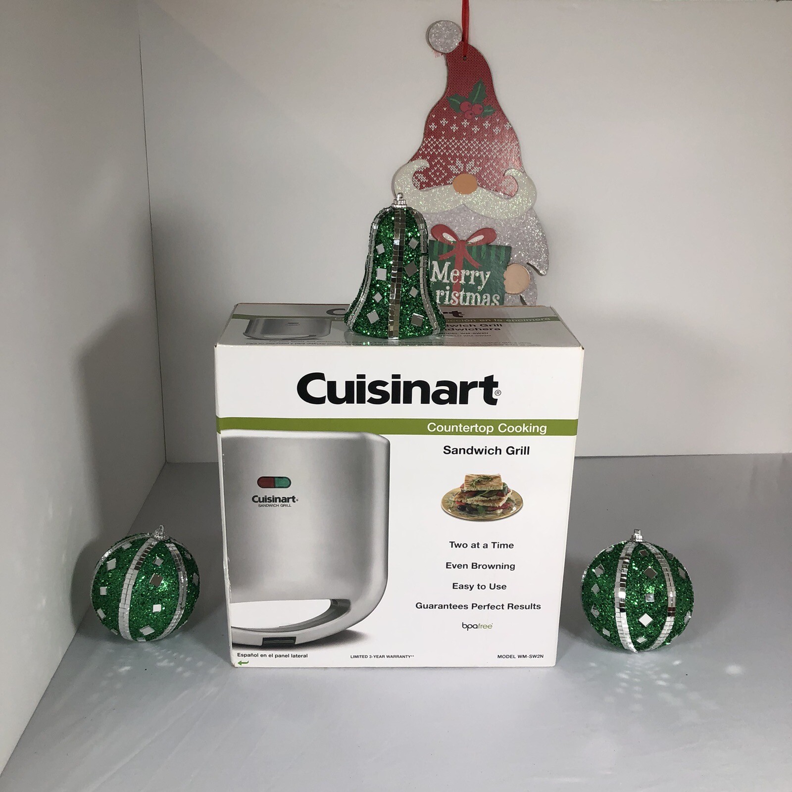 Cuisinart Countertop Cooking Electric Sandwich Grill Silver WMSW2