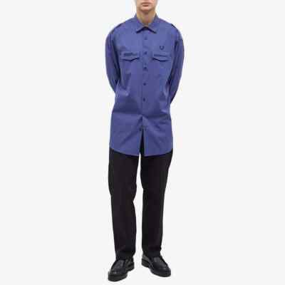 Fred Perry x Raf Simons Oversized Uniform Shirt, Camisa hombre, M
