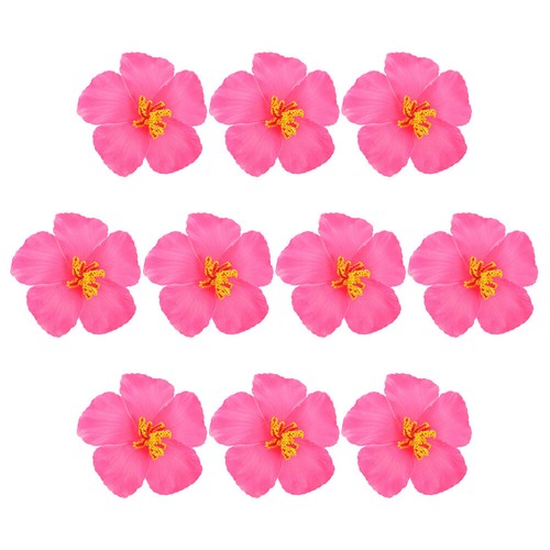 10 Stück Hibiskusblüten hübsch rosa unechte praktische Kunstblumen Wohndeko - Bild 5 von 12
