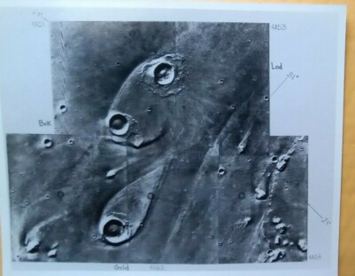 Original 1976  photo of Mars, Viking 1 kodak watermark  verso jpl caption