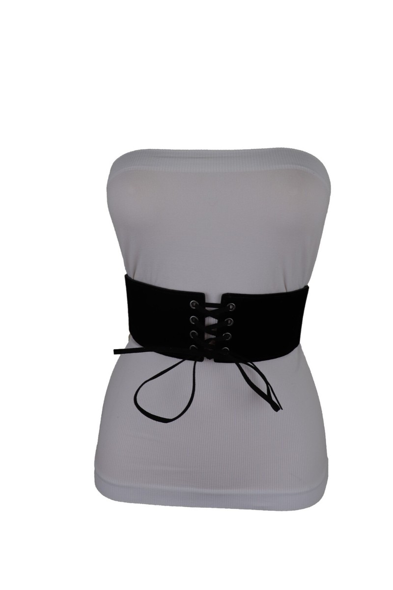 black suede corset belt