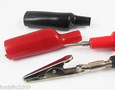 2pcs Heavy Insulated Screw Alligator Clip Applying for Multimeter DMMS 2 Colors