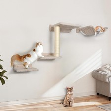 Cat Wall Shelves - 5 Pcs Wall-Mounted Cat Furniture Tree Climbing Wall System