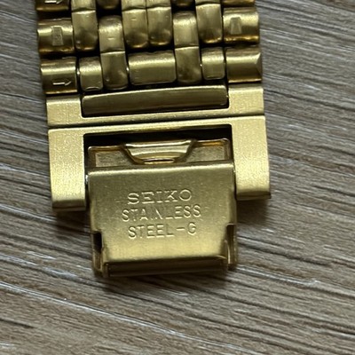 Vintage Seiko Tank Gold Plated Black Dial V701-5J09 Quartz Watch