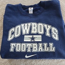 Sudadera De Colección Años 90 Nike Pro Line Auténtica Dallas Cowboys Para Hombres XXL Azul NFL EE. UU.