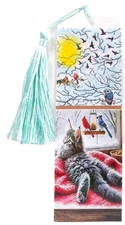 KITTEN CAT IN THE WINDOW/BIRDS/SNOW,FLOWERS,DOG,CAT,BUTTERFLIES,BOOKMARKS