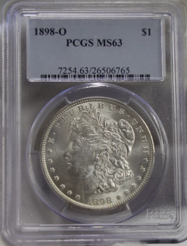 1898 O US Morgan Silver Dollar $1 PCGS MS63