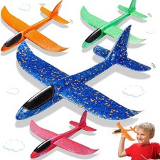 Foam Gliders Plane For Kids, 4 Pcs Large Airplane Toy Polystyrene Aeroplane Toy