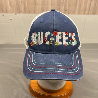 Buc-ee's Spell Out Flowers Cap Youth Girls Adjustable Blue Hat