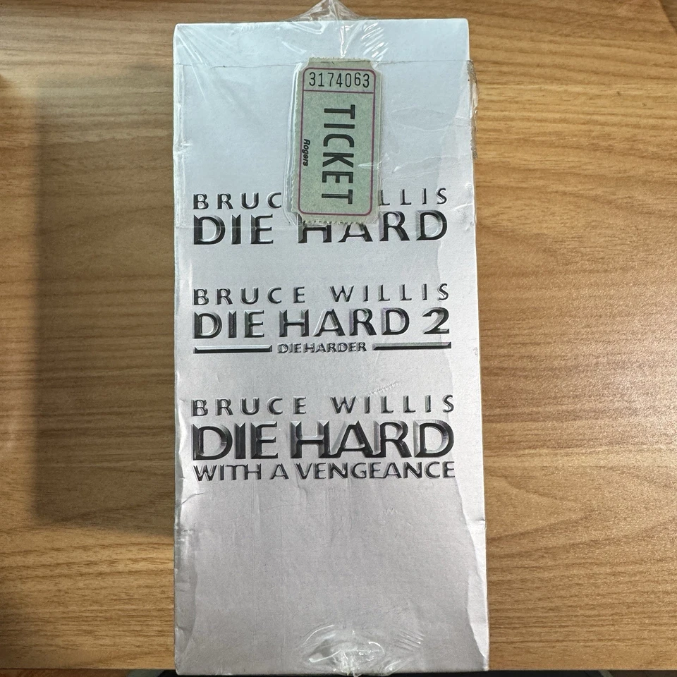 Factory Sealed 1996 Die Hard Trilogy THX VHS 3 Tape Box - Bruce Willis NEW - Image 3 of 3