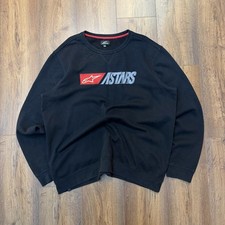 Men?s Alpinestars Embroidered Logo Sweatshirt Black Size XL