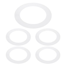 5Pcs 5.9" ID 8.1" OD Plastic Trim Ring Translucent Matte White Goof Rings