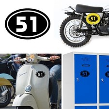 Number 51 V2 Oval, Sticker Vinyl