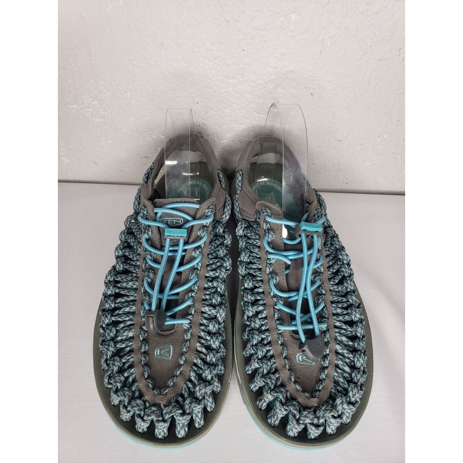 Sandali scarpe KEEN Uneek Cord Sport donna 8 5 blu grigio escursionismo elastico cinch