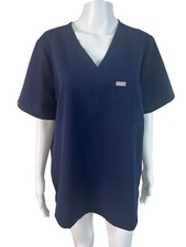 Figs Top Shirt Women's Size XL Catarina One-Pocket Scrub Blue Navy Short Sleeve