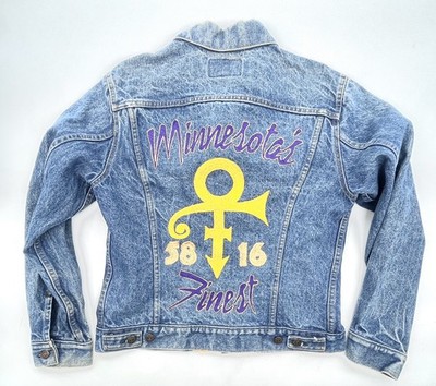VTG Levis Denim Jacket Type 3 Size 40 70505 0217 Medium Wash Prince Purple Rain