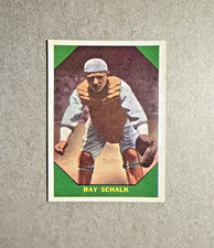 1960 Fleer Baseball #56 Ray Schalk Vintage Baseball Card. Exellent
