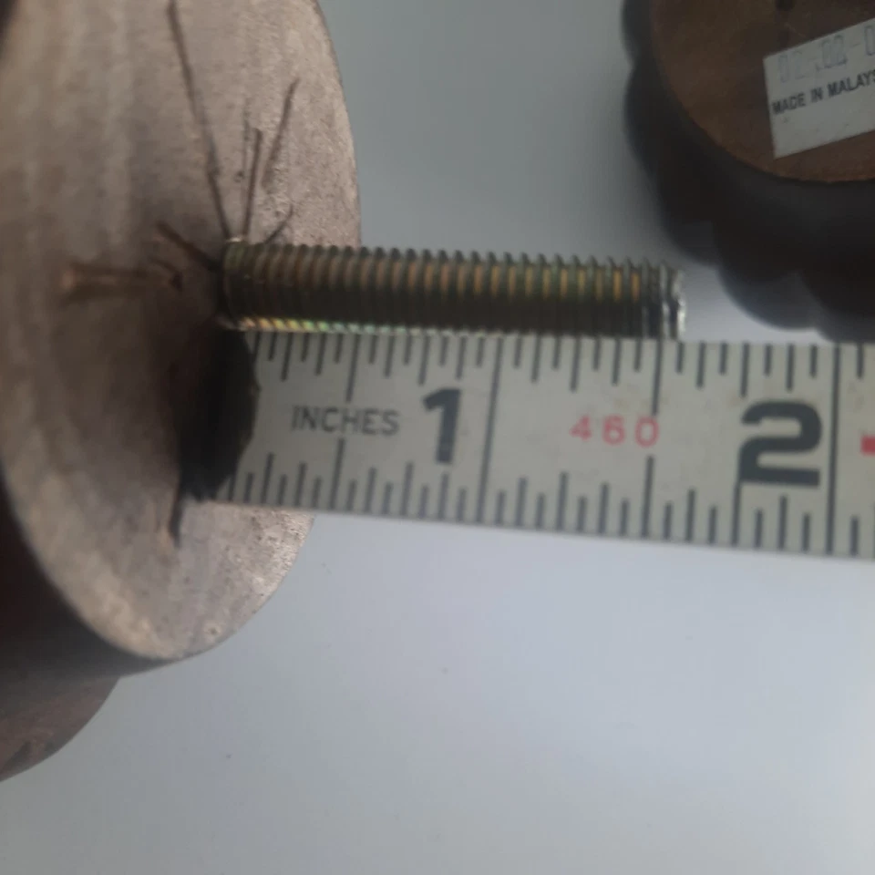 4 Solid Wood Brown Sofa Legs 5.5" Malaysia SEE PHOTOS Furniture Legs - Image 3 of 4