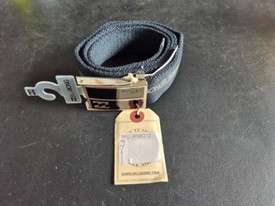 Billabong Gürtel Stoff Baumwolle Größe Onesize Schwarz Tape Emblem Belt E6