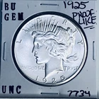 1925 P BU GEM PEACE SILVER DOLLAR UNC MS+++ U.S. MINT RARE COIN 7734