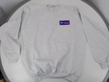 vintage Y2K Hanes XL Ultimate Cotton Printpro Gray Crewneck Sweatshirt Men's