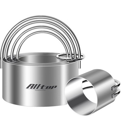ALLTOP Round Biscuit Cutters with Handle, Stainless Steel Baking Essential To...