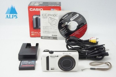 CASIO EXILIM EX-ZR100 12.1MP Compact Digital Camera White w/ Box #260525w