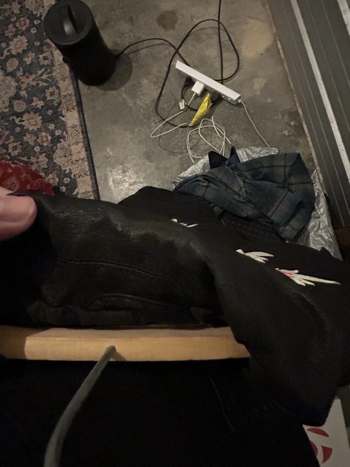 Miss Me Womens M Faux Leather Moto Jacket Embroidered Dreamcatcher Boho Western - Image 4 of 4