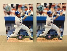 Sammy Sosa (2)  - 1995 Stadium Club Baseball Card - Virtual Reality & Base Card