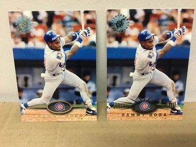 Sammy Sosa (2)  - 1995 Stadium Club Baseball Card - Virtual Reality & Base Card
