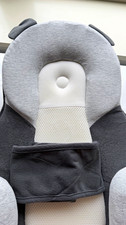 Portable Oval Bassinet Baby Lounger, Gray Dark Gray White, Unisex