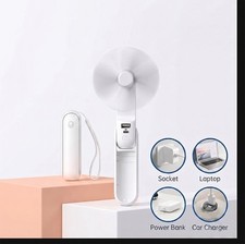 Portable Mini Handheld Fan Folding Desk Cooler USB Rechargeable Quiet Fan