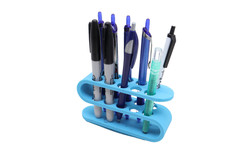 Modern Desktop Office Organizer - 3D Printed Pen/Pencil Holder - Turquoise - USA