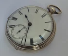 LOVELY ANTIQUE VICTORIAN 1866 STERLING SILVER POCKET WATCH IN GOOD WORKING ORDER